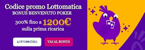 codice promo lottomatica poker
